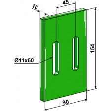 Racloir plastique Greenflex pour rouleaux packer - AG007568