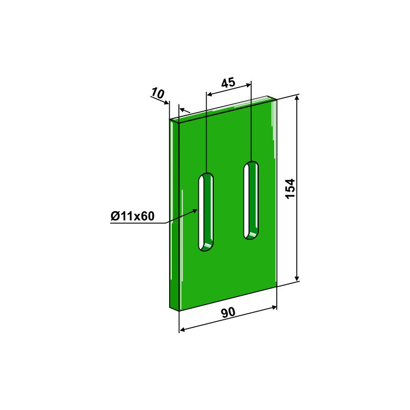 Racloir plastique Greenflex pour rouleaux packer - AG007568