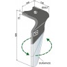Dent pour herses rotatives (DURAFACE) - modèle gauche - Kverneland - MA46010151