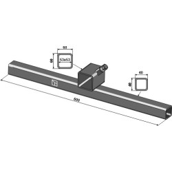 Barre Barre de fixation transversale pour étoiles à doigts 600mm