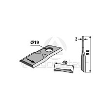 Couteau rotatif - POttinger - 434980 / 434998 / 434996