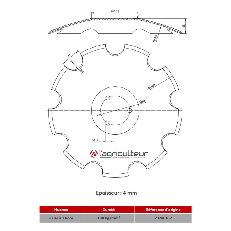 Disques de Déchaumeurs Horsch 460X4 - 23246102