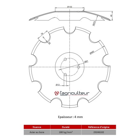 Disques de Déchaumeurs Horsch 460X4 - 23246102