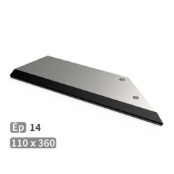 Aileron droite de déchaumeur avec plaquettes carbure plat pour Smaragd - Lemken - 3374420