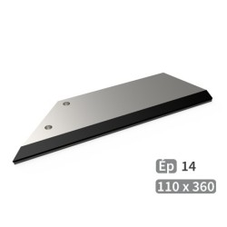 Aileron gauche de déchaumeur avec plaquettes carbure plat pour Smaragd - Lemken - 3374421