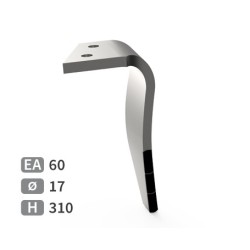 Dent de herse rotative droite 3 plaquettes carbure - Alpego - D07400A