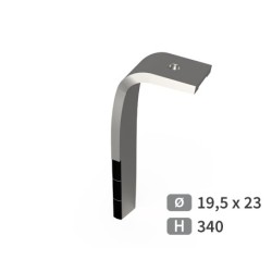 Dent de herse rotative gauche 3 plaquettes  sur support d'origine Fixation rapide - Lumière 1950 x 23 - Alpego - MKOA00287