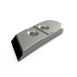 Pointe droite avec plaquettes carbure et renfort acier pour soc de charrue - Duro - 6432