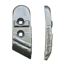 Pointe droite avec plaquettes carbure rechargement et renfort acier pour soc de charrue - Pöttinger - 930201250