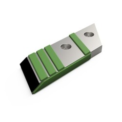 Pointe droite avec plaquettes carbure et rechargement pour soc de charrue - Steeno - A90V/H125