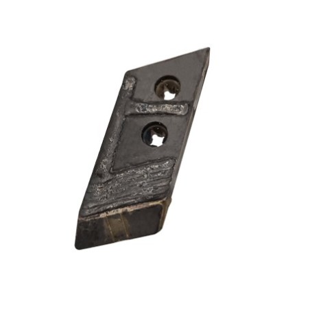 Pointe plate gauche avec plaquettes carbure et rechargement pour soc de charrue - Vogel-Noot - 601401