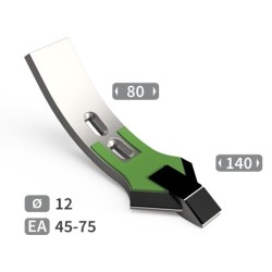 Soc de cultivateur  carbure avant / arrière et rechargement largeur d'attaque 140 mm fixation  45-75 mm - Toutes marques