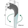 Dent pour herses rotatives (DURAFACE), gauche - Rabe - 8411.62.08 - 8411.62.09