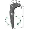 Dent pour herses rotatives 300mm, droit - Vigolo