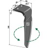 Dent pour herses rotatives 300mm, gauche - Vigolo