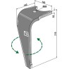 Dent pour herses rotatives, gauche - Kuhn - K2501120