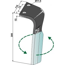 Dent pour herses rotatives (DURAFACE), gauche - Lemken - 3377025