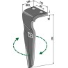 Dent pour herses rotatives 310mm, droit - Feraboli - 7U00008 - 7U00033