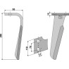 Dent pour herses rotatives 280mm, droit - Falc - 522036