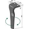 Dent pour herses rotatives 340mm, droit - Dowdeswell - 820380