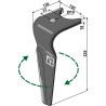 Dent pour herse rotative 335mm, droit - Amazone - 962337