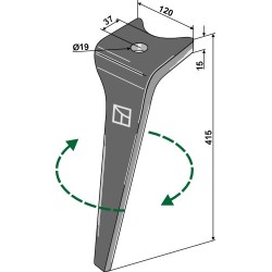 Dent pour herse rotative 415mm, droit - Amazone - 952774