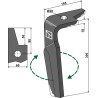 Dent pour herse rotative 300mm, droit - Amazone - 965779