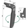 Dent pour herses rotatives 300mm, gauche - Amazone - 965781