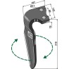 Dent pour herses rotatives 310mm, droit - Alpego - 07401