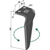 Dent pour herses rotatives 280mm, gauche - Maschio / Gaspardo - 04400311S