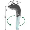 Dent pour herses rotatives (DURAFACE) 280mm, gauche - Rabe - 8411.62.06