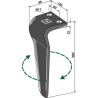 Dent pour herses rotatives 300mm, droit - Maschio - 36100210