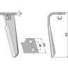 Dent pour herses rotatives 270mm, gauche - Kuhn - Alt. 525.495.10 - Neu: 525.495.30