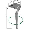 Dent pour herses rotatives 335mm, droit - Maschio / Gaspardo - 36100159