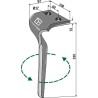 Dent pour herses rotatives 335mm, gauche - Maschio / Gaspardo - 36100160