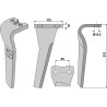 Dent pour herses rotatives 315mm, droit - Sicma