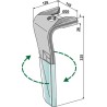 Dent pour herses rotatives (DURAFACE) 325mm, droit - Kuhn - 52597410