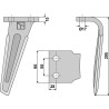 Dent pour herses rotatives 295mm, droit - Sicma