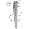 Dent pour herses rotatives 385mm, gauche - Eberhardt - 301897