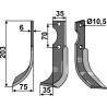 Couteau 203x35mm, gauche - Yanmar - 322-682-782