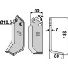 Couteau 186x60mm, droit - Valpadana - MC18-4RM20