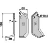 Couteau 186x60mm, gauche - Valpadana - MC18-4RM20