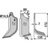 Couteau 172x80mm, droit - Sicma (Miglianico) - 4812426