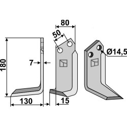 Couteau 180x80мм, gauche - Sicma (Miglianico) - 4812426 / 4812427