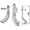 Couteau 215x40mm, droit - Benassi - BL90 - 644015