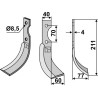 Couteau 211x40mm, droit - S.E.P. - 430/450 - 215667