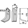 Couteau 175x50mm, droit - S.E.P. - 140 - 206448
