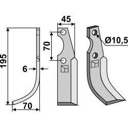 Couteau 195x45mm, gauche - S.E.P. - 115 / 210399
