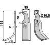 Couteau 195x45mm, gauche - S.E.P. - 115 / 210399