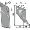 Dent rotative 180x70mm, droit - Rota Dairon - 450.1001